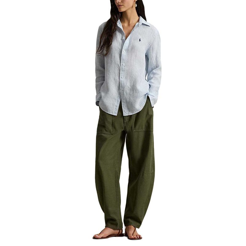 Polo Ralph Lauren Classic Fit Striped Linen Shirt image number 3